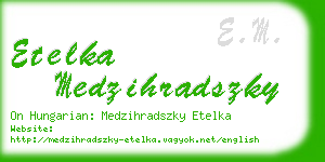 etelka medzihradszky business card